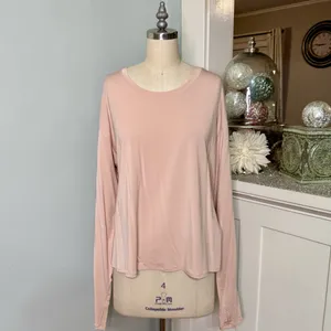 Lululemon Modal Relaxed Fit Long Sleeve Shirt Misty Shell Size 12 NWT thumbnail 3
