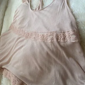Pink Lace Loose Tank Top Pink Size M thumbnail 4