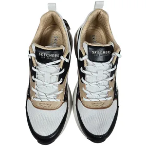 Skechers Hazel Fashion Gal Black White‎ Tan Women's Lace Up Sneakers Size 7.5 thumbnail 2