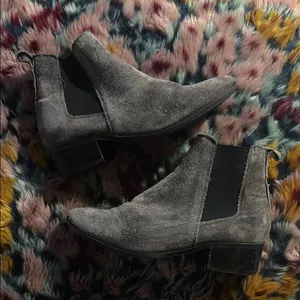 Gray Suede Chelsea Ankle Boots thumbnail 1