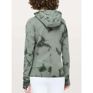 Lululemon Scuba Light Cotton Fleece Shibori Green Full Zip Hoodie Women’s Size 4 thumbnail 2