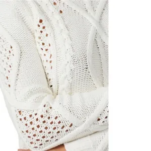 Rachel Roy Adrina Crewneck Pullover in Ivory, Size L New w/o Tag thumbnail 5
