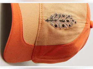 NWT FP Movement by Free People Orange and Olive Embroidered Logo Cap thumbnail 3