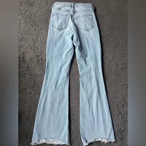 Old Navy distressed flares, high rise, light wash, size 4 thumbnail 5