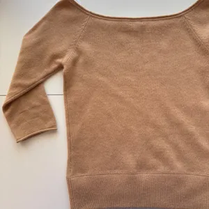 Cris Cashmere Sweater Womens Small Tan‎ Boatneck 3/4 Sleeve 100% Cashmere thumbnail 10