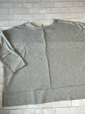 Spanx Classic Cozy Light Gray Women's Pullover Top 3X thumbnail 4