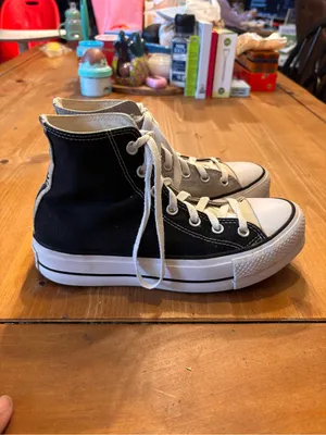 Converse womens custom by you all star lift platform split high top sneakers 7 thumbnail 5