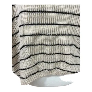 Urban Outfitters Crew Neck Slouch Crop Stripe Knit Sweater Size M A35 thumbnail 6