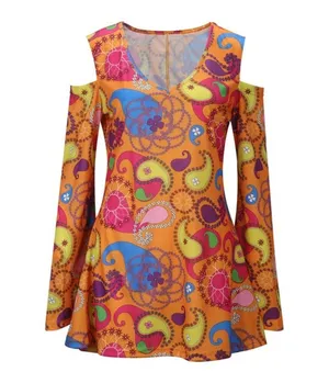 Groovy Adults Hippie Halloween Costume 70s Outfits Medium thumbnail 1