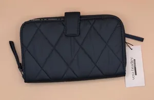 Vera Bradley Essential Tab Wallet Peacoat Ultralight‎ Quilted Navy Blue New thumbnail 1