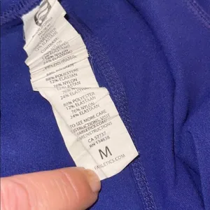 Fabletics Cherise Mid Rise Leggings Mesh Panel Athletic Medium Blue Black thumbnail 14