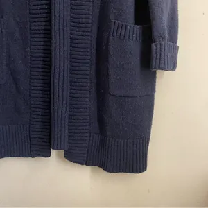 Boden Wool Alpaca Blend Open Front Cardigan Sweater Jacket Coatigan Navy size S thumbnail 8