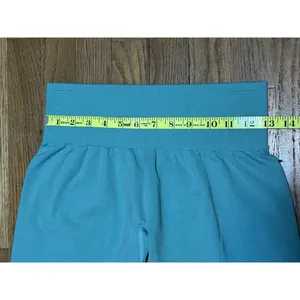 NVGTN Women's High Waisted Pro Seamless Compression Shorts 4.5" Teal Size Medium thumbnail 7
