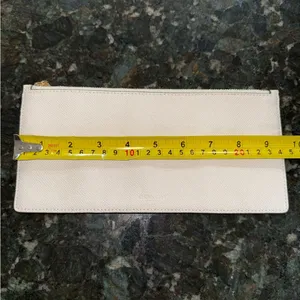Coach White‎ Pencil Case Slicer Long Pouch Wallet clutch D See Photos thumbnail 6