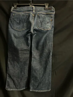 Citizens of Humanity Women's Mid-Rise Straight Capris Faded Blue SZ 28 Waist thumbnail 2