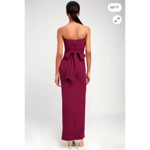 Lulus XL Own Night Berry Pink‎ Strapless Maxi Modern Evening Dress Sophisticated thumbnail 2