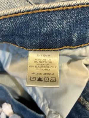 Sneak Peek Distressed Flare Wide Leg Denim Jeans Blue Women's Size 7/W 28 thumbnail 6