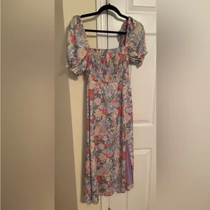 Astr Puff Sleeve Midi Floral Dress size‎ M thumbnail 3