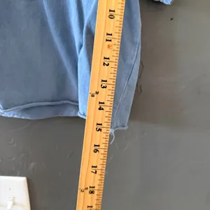 Brandy Melville Hawaii‎ USA Graphic Crop Top Light Blue Raw Hem Short Sleeve Tee thumbnail 5