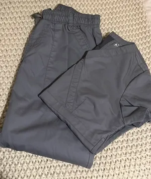 Scrub Top And Bottoms Set Gray thumbnail 2