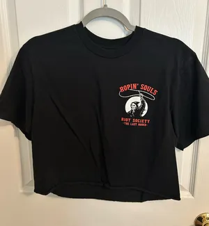 Riot Society Black Tee - Cropped thumbnail 1