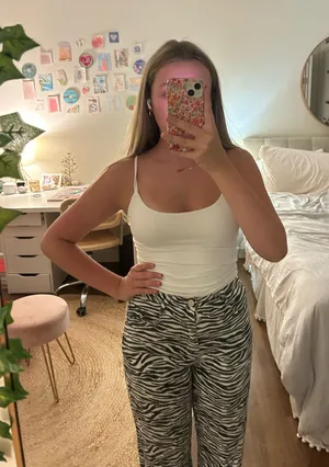 Bailey Rose Zebra Pants Black thumbnail 1