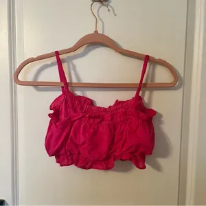 Lulus Hot Pink Crop Top thumbnail 3