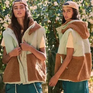 Free People Adventure Awaits Vest in Amber Combo L thumbnail 1
