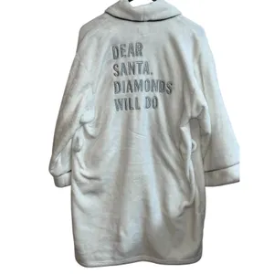 Kate Spade "dear Santa,‎ Diamonds Will Do" Plush Short Wrap ROBE (SW400 thumbnail 2