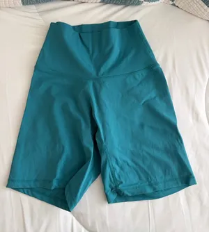 NVGTN High-Waist Teal Bike Shorts thumbnail 1