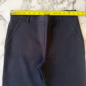 NWT Quince women's ultra-stretch ponte Black straight leg Pants Sz S 32” Inseam thumbnail 9