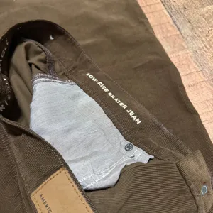 American Eagle's Women's Brown Corduroy Low-Rise Skater Jeans Pants Sz 4 Grunge thumbnail 5