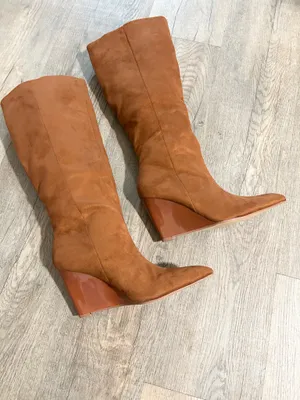 FashioNova NEW EGO women’s tan knee high boots size 7 thumbnail 2