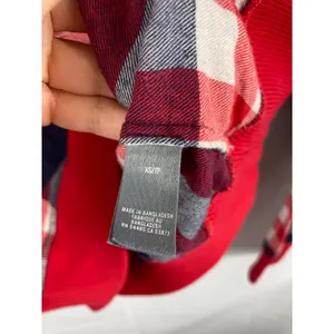 aerie red white & blue plaid sweater XS thumbnail 4