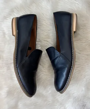 Indigo rd. Solid Black Faux Leather Loafers thumbnail 1