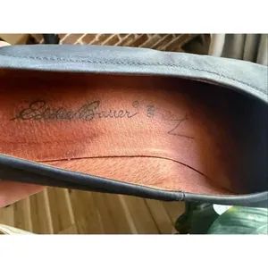 Eddie Bauer Black Nubuck Leather Flats Made in Italy Slip On Shoes Women 8N thumbnail 6