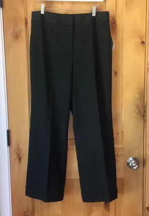 Tahari ASL Charcoal Gray Cuffed Trouser Pants $89 NWT 12P thumbnail 1