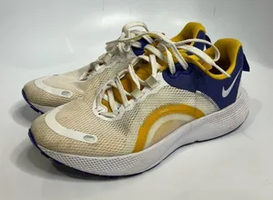 Nike React escape run‎ 2 sneakers white yellow size 7.5 thumbnail 1