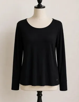 GapFit Black Open Back Long Sleeve Workout Top Athletic Yoga Shirt Large thumbnail 1