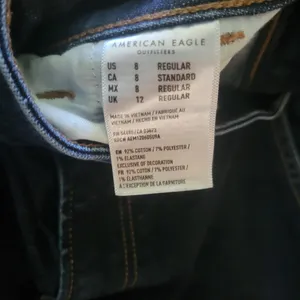 American eagle outfitters wide leg denim jeans women's size 8 thumbnail 5