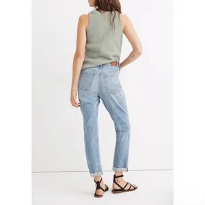 Madewell Boyjean Jeans Size 26‎ Blue Elkhart Wash High Rise Slim Crop Capsule thumbnail 2