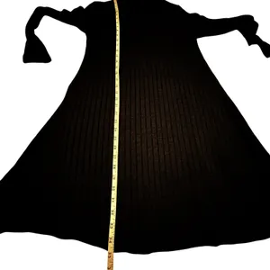Ivanka Trump Black Ribbed Mock Neck Long‎ Sleeve A-Line Knit Dress Womens Small thumbnail 8