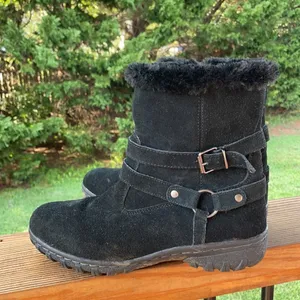 Khombu Black Leather Kelly Snow Boots thumbnail 3