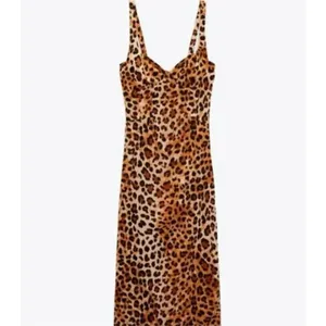 Womens Zara Gorgeous Sleeveless Animal Print Bodycon Corset Style Dress - Sz M thumbnail 2