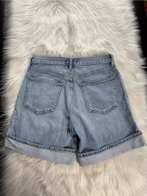 Agolde Dame High Waisted Cuffed Denim Shorts thumbnail 7