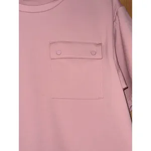 Columbia Granite Point Knit Short Sleeve Top Eraser Pink Cropped Grid Active L thumbnail 4