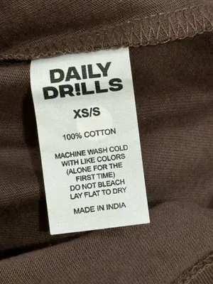 Daily Drills Everyday Tee Mocha XS/S NWT thumbnail 7