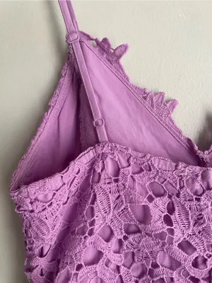 ASTR The Label Sleeveless Lace Fit & Flare Midi Dress Light Orchid thumbnail 13