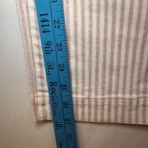 PAIGE Nellie‎ Culotte High Rise Pink White Striped Wide Leg Jeans Size 26 thumbnail 8