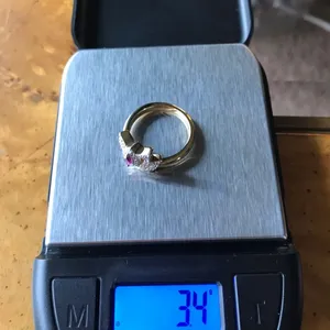 Natural Rhodolite Garnet Sterling Silver Lotus Ring Size 6 thumbnail 3